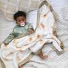 100% Cotton Muslin Baby Blanket | Soft & Breathable 6-Layer Baby Blanket | Lightweight Quilt for Newborns, Infants & Toddlers | Gender-Neutral (Teddy Bear) view 2