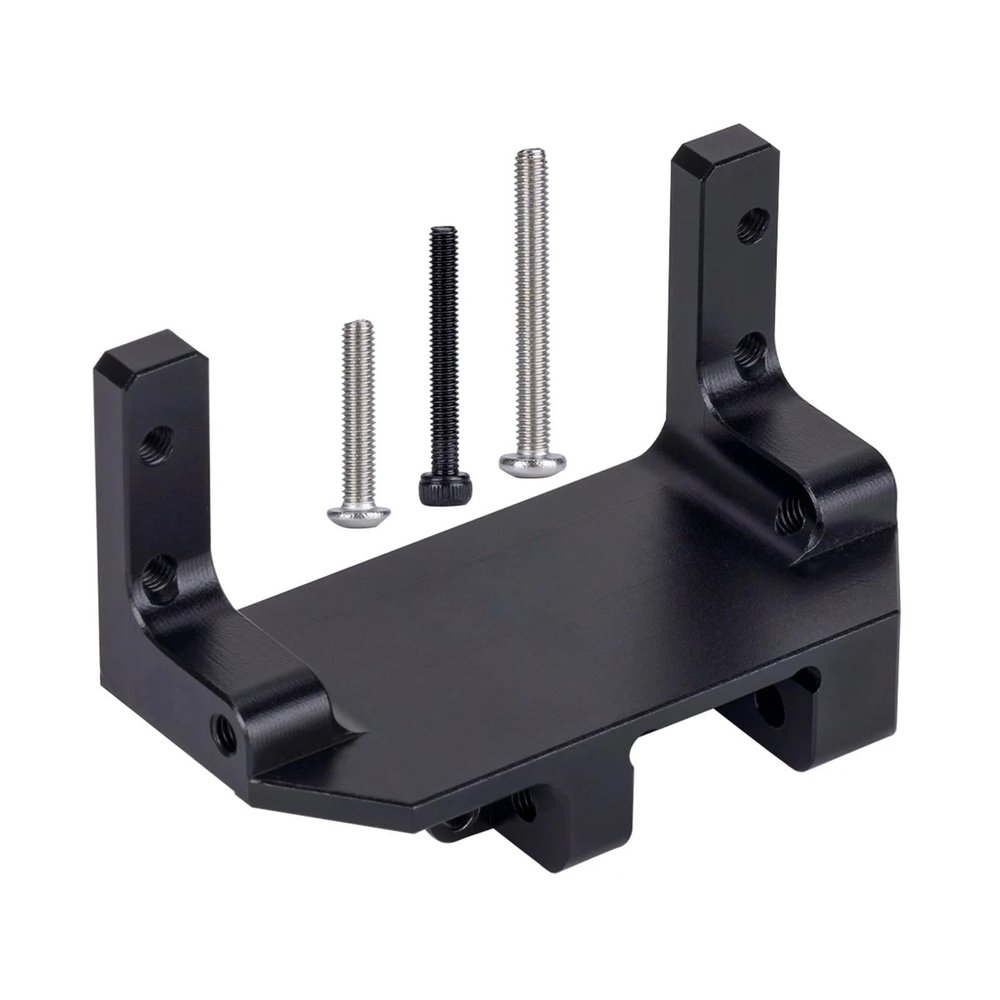 Aluminum Alloy Servo Mount Bracket Axle Servo Mount Stand Steering Servo Support for 1/10 for Trx4 TRX-4 RC Upgrade Parts(Black)