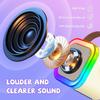 2026 Newest Mini Karaoke Machine for Kids Girls & Boys - Portable Bluetooth Speaker with 2 Wireless Microphones - Kids Birthday Gifts for Ages 4-10 - Kids' Instrument Accessories - Beige view 2