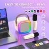 2026 Newest Mini Karaoke Machine for Kids Girls & Boys - Portable Bluetooth Speaker with 2 Wireless Microphones - Kids Birthday Gifts for Ages 4-10 - Kids' Instrument Accessories - Beige view 3