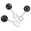 Park10 Toys RC Plane Landing Gear Set 3PCS A120-Aircar A380 Remote Control Airplane Replacement Part Black Front Rear Landing Gear for A380 Model Plane view 1