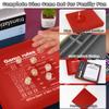 AUSIIBTO Dice Tray and Storage Case for Farkle Game - Includes Embedded Scoring Combinations, 4 Sets of 6 Pearl Dice, 50 Sheet Score Pad and Pen Holder for The Classic Family Game - Red and Grey view 2
