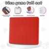 AUSIIBTO Dice Tray and Storage Case for Farkle Game - Includes Embedded Scoring Combinations, 4 Sets of 6 Pearl Dice, 50 Sheet Score Pad and Pen Holder for The Classic Family Game - Red and Grey view 3
