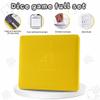 AUSIIBTO Dice Tray and Storage Case for Farkle Game - Includes Embedded Scoring Combinations, 4 Sets of 6 Pearl Dice, 50 Sheet Score Pad and Pen Holder for The Classic Family Game - Yellow and Grey view 3