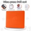 AUSIIBTO Dice Tray and Storage Case for Farkle Game - Includes Embedded Scoring Combinations, 4 Sets of 6 Pearl Dice, 50 Sheet Score Pad and Pen Holder for The Classic Family Game - Orange red view 2