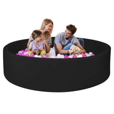 COZYTRAUM Foam Ball Pit for Kid, Kids Soft Ball Pit,Kiddie Balls PoolIdeal Gift Toys for Children, 47 Inch,Black