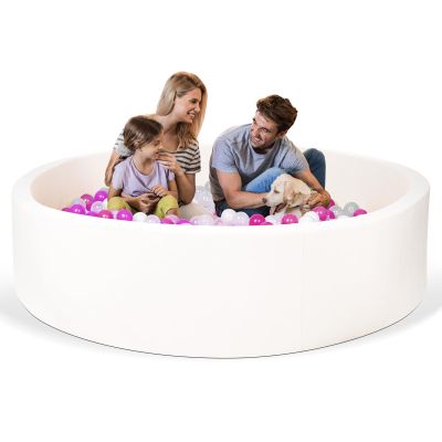 Foam Ball Pit for Kid, Kids Soft Ball Pit,Kiddie Balls PoolIdeal Gift Toys for Children, 47 Inch,(Off-White)