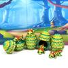 4pcs 3D Printed Mini Axolotl with Eggs, Articulated Mini Axolotl Fidget Toys, Executive Desk Toy, Home Decor MA001-YG view 3