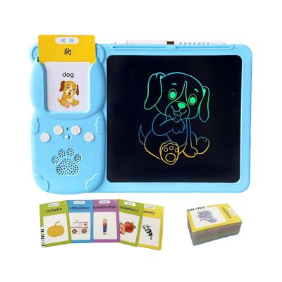 2 in 1 Talking Flash Cards, Talking Flash Cards for Toddler, Early Education Learning Device, Educational Audible Flash Cards, 24x17x1.5cm Flash Cards with Audio for Language Learning