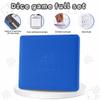 AUSIIBTO Dice Tray and Storage Case for Farkle Game - Includes Embedded Scoring Combinations, 4 Sets of 6 Pearl Dice, 50 Sheet Score Pad and Pen Holder for The Classic Family Game - Blue and Grey view 3