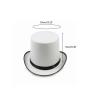 XAGMODSHN White Top Hat Bowler Top Hat Magician Top Hat Magician Performed Hat Jazz Stage Performances Carnival Nightclub view 3