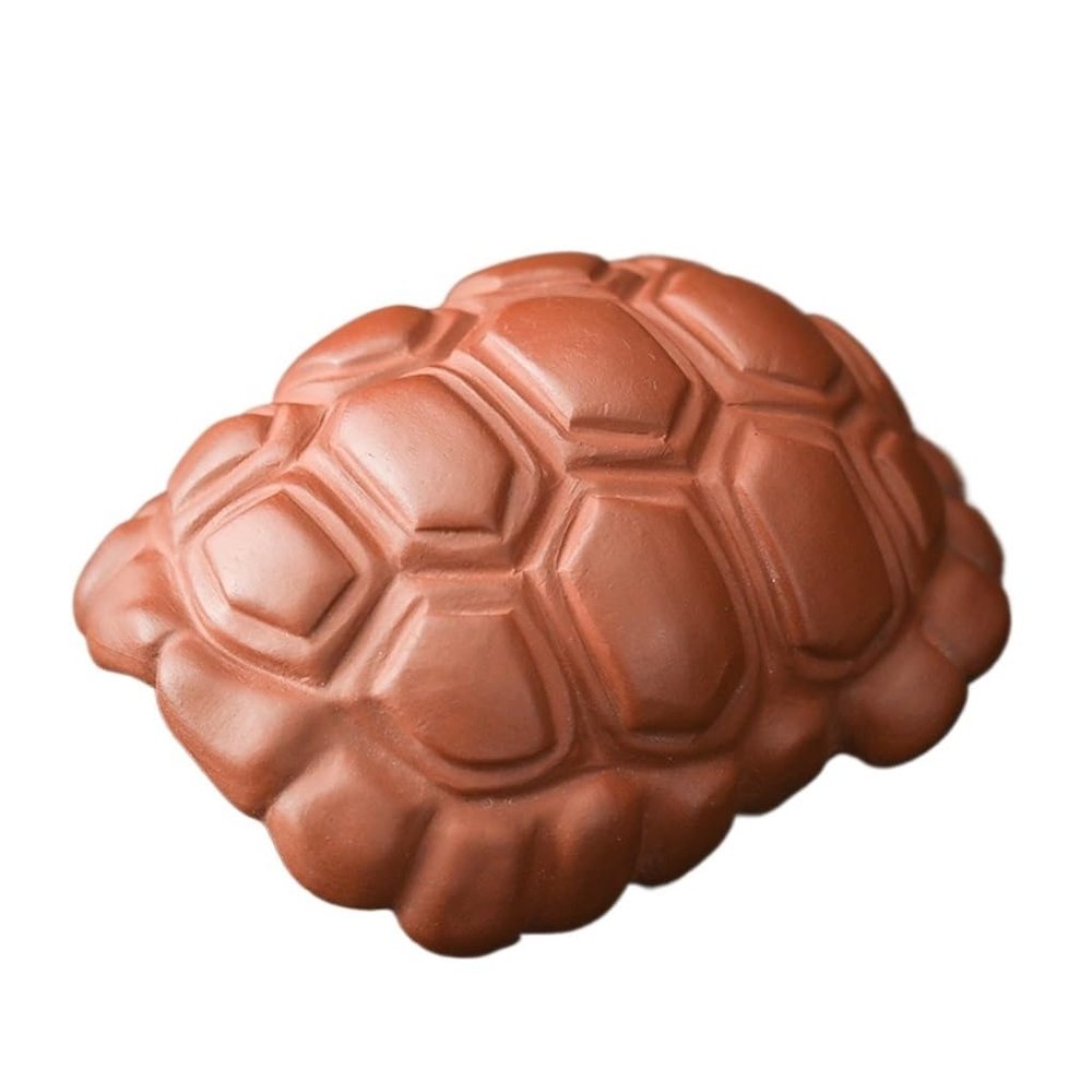 HEAIQI Desk Tea Pet Purple Sand Handmade Tea Pet Tortoise Shell Tea Play Tea Art Office Home Decoration Chinese Style Desktop Decoration Figurine Tea Set Accessories(A)