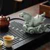 HEAIQI Desk Tea Pet Green Sandstone Horse Tea Pet Study Tea Play Decoration Home Kung Fu Tea Accessories Tea Tray Crafts Figurine Tea Set Accessories view 4