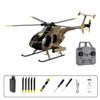 BrickCraftWorks MD500 C189 Little Bird Helicopter Model for Adults, 1/28 2.4G 4CH Single-Rotor Aircraft Model One-Key Takeoff and Landing (RTF Version/Camo) view 2