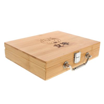BCOATH Mahjong Storage Case Wooden Mahjong Tiles Organizer Elegant Vintage Suitcase Decor for Mahjong Games