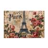 1000 Piece Jigsaw Puzzle Vintage Paris Eiffel Tower Pink Flower Roses Old Wood Puzzle for Adults Teens Family Game Educational Toys Gifts view 1