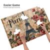 1000 Piece Jigsaw Puzzle Vintage Paris Eiffel Tower Pink Flower Roses Old Wood Puzzle for Adults Teens Family Game Educational Toys Gifts view 4