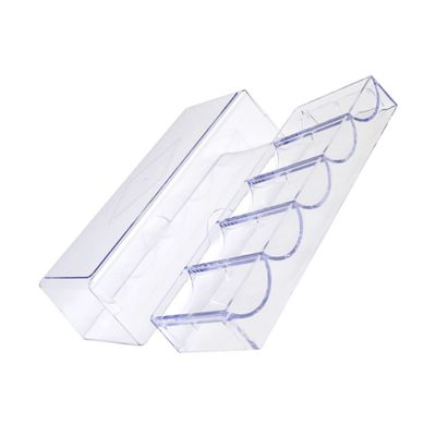 JEWEDECO Poker Chip Holder Case Lid Professional Chip Box Multi-Function Poker Chip Tray Poker Chip Storage Portable Acrylic Poker Chip Rack