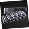 JEWEDECO Poker Chip Holder Case Lid Professional Chip Box Multi-Function Poker Chip Tray Poker Chip Storage Portable Acrylic Poker Chip Rack view 2
