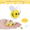 100 Pcs Mini Felt Bees Wool Craft Bees Cute Plush Bee Craft Supplies Felt Bees Decor for Clothing Hats Bags Gift DIY Crafts Baby Shower Gender Reveal Gift Bee Themed Party Costume Accessories view 2