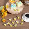 100 Pcs Mini Felt Bees Wool Craft Bees Cute Plush Bee Craft Supplies Felt Bees Decor for Clothing Hats Bags Gift DIY Crafts Baby Shower Gender Reveal Gift Bee Themed Party Costume Accessories view 3
