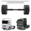 Alomejor RC Tractor Trailer Rear Axle Tire, Long Lasting Performance DIY Spare Parts for 1/14 Tractor Trailer view 4