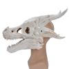 aqxreight Latex Dinosaur Skull Mask, Halloween Costume Party Props, for Cosplay, Haunted House with Lifelike Jaw, Suitable for Role Playing view 1