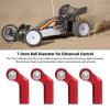 Alomejor 7.0mm Ball RC Car Rod End with Alloy M4 Curved CW Set for 1/10 Scale Model Car Accessories Replacement Part (Red) view 4
