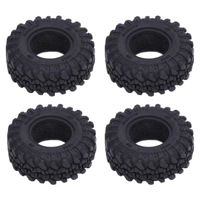 4PCS 1.0 Inch RC Car Wheel Tire Rubber Boot Tread Sponge Inner Liner Replacement for 1/18 1/24 Crawler