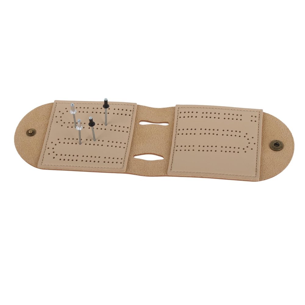 aqxreight Leather Cribbage Board G Set with Needle Lightweight Brown 2 Leather G Bag Scoreboard for Pepple Over 8 to This Leather G Bag Scoreboard Offers More Dozen Leather Cribbage Board