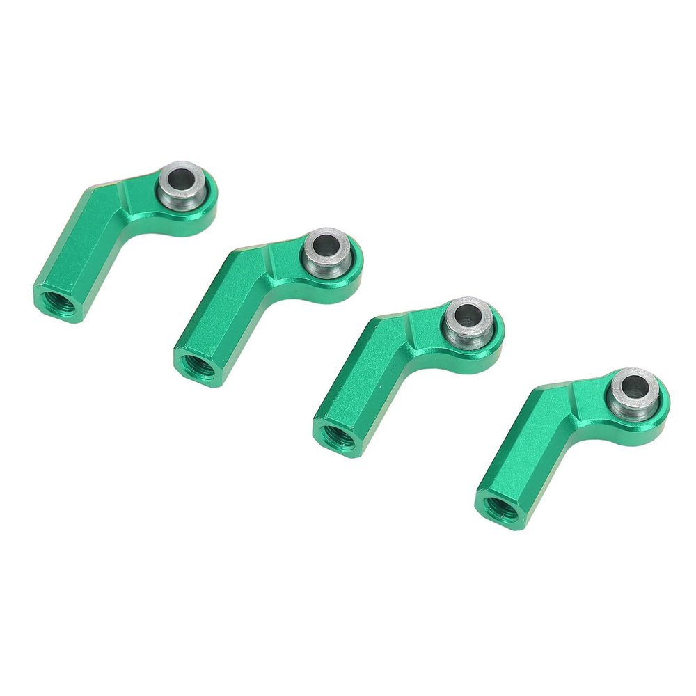 Alomejor 7.0mm Ball RC Car Rod End with Alloy M4 Curved CW Set for 1/10 Scale Model Car Accessories Replacement Part (Green)