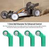 Alomejor 7.0mm Ball RC Car Rod End with Alloy M4 Curved CW Set for 1/10 Scale Model Car Accessories Replacement Part (Green) view 3