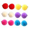 MOBUTOFU 6 Pairs Non Piercing Earrings for Kid Fur Ball Earrings Hoop for Clip-on Ear Clips Kid Pierced Ear Clips Non Pierced view 1