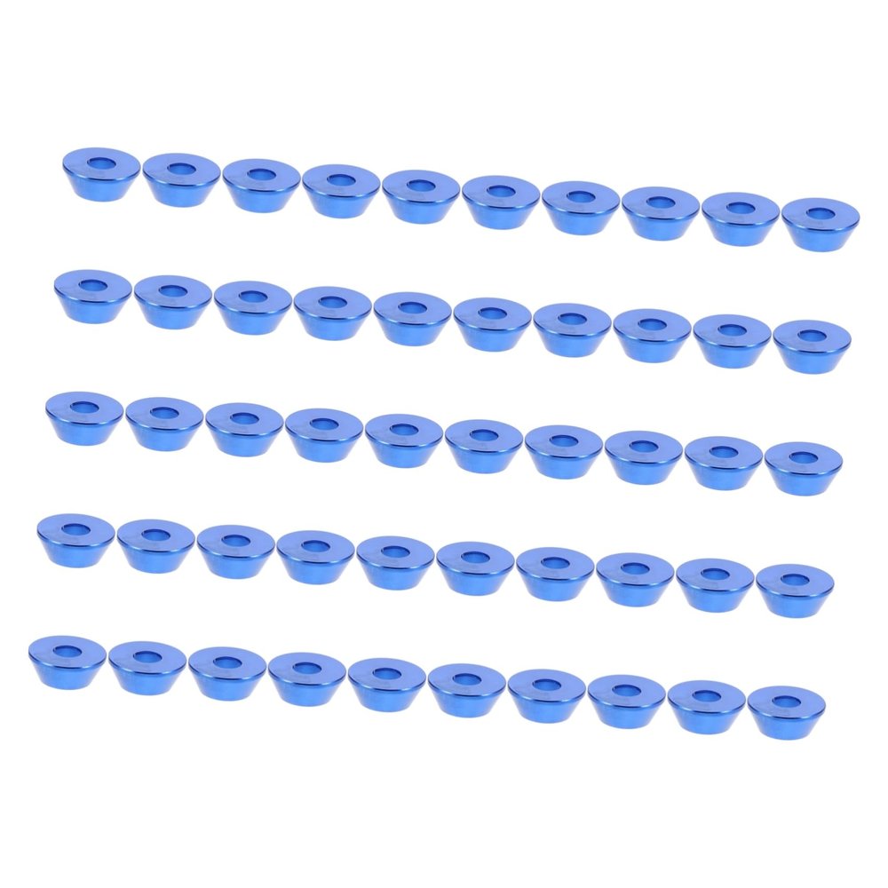 HOMOCONO 50pcs Aluminum Alloy Conical Washers Gasket for Models and Rc Aircraft Anti-Skid Smooth Surface Easy Installation Cool Color