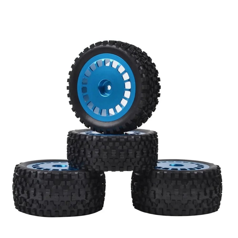 1/10 Buggy Tire w/Alu Dish Wheels for Ta-Miya TRF501X DB01 for Plas-ma Edge TT02B DT03 TD4 TD2 DT02 DF02 DF03 Dark for Impact DB02 4WD Car(Blue)