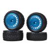 1/10 Buggy Tire w/Alu Dish Wheels for Ta-Miya TRF501X DB01 for Plas-ma Edge TT02B DT03 TD4 TD2 DT02 DF02 DF03 Dark for Impact DB02 4WD Car(Silver) view 3