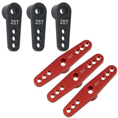 Aluminum Alloy 25T Servo Horn Double Arm Steering Arms & Metal 25T Servo Horn 25 Teeth Steering Arm