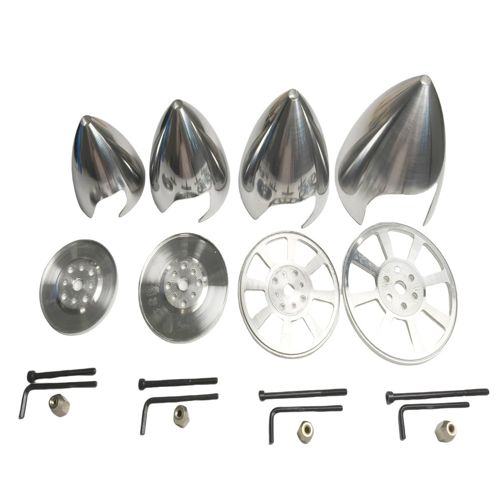 YHFLFRC Aluminum Spinner 2 Blades Special Drilled Bigger Slot Open for RC Plane Airplane (4.0102mm)