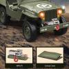 Authticar RC Crawlers, 1:10 Scale New Upgrades D888 Willys Military Jeep, 2.4Ghz 4WD Off Road Rock Crawler Vehicle with Lights All Terrain Electric RC Jeep Toy for Adult Teens view 3