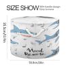 Flradish Shark Cotton Rope Baske,20" X 20" X 14" Woven Baby Soft Waterproof Laundry Baskets with Handles,Toy Basket for Storage,Living Room,Toy,Blankets,Clothes view 2
