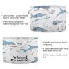 Flradish Shark Cotton Rope Baske,20" X 20" X 14" Woven Baby Soft Waterproof Laundry Baskets with Handles,Toy Basket for Storage,Living Room,Toy,Blankets,Clothes view 3