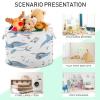 Flradish Shark Cotton Rope Baske,20" X 20" X 14" Woven Baby Soft Waterproof Laundry Baskets with Handles,Toy Basket for Storage,Living Room,Toy,Blankets,Clothes view 4