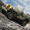 Authticar RC Crawlers, 1:10 Scale New Upgrades D888 Willys Military Jeep, 2.4Ghz 4WD Off Road Rock Crawler Vehicle with Lights All Terrain Electric RC Jeep Toy for Adult Teens view 3