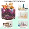 Flradish Happy Birthday Cotton Rope Baske,20" X 20" X 14" Woven Baby Soft Waterproof Laundry Baskets with Handles,Toy Basket for Storage,Living Room,Toy,Blankets,Clothes view 4