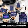 24pcs Blue Glitter Dessert Cupcake Topper Pick for Straight Out 1965 Theme Decor Supplies Men Women Happy 60th Birthday Party Decoration view 3