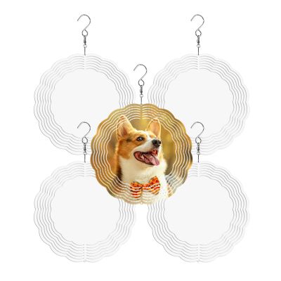 5 Pack Sublimation Wind Spinner Blanks 8 Inch,3D Wind Spinners Sublimation Blanks Products Bulk Aluminum Metal Sublimation Blank Wind Spinner for DIY Gift Indoor Outdoor Decoration