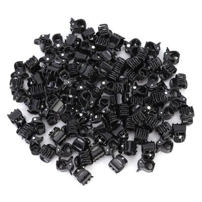 100PCS Black Plastic Mini Clips - Small Hair Accessories for Baby and Girls, for Parties and Daily Use