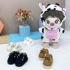 niannyyhouse 10cm Doll Shoes Length 3.8cm 4in Plush Doll Dress Up (Black+White) view 3