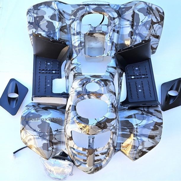 24" wide Black Camo Body for Coolster 3050C (SunL 90) (BAJA 50) (Taotao 110B) ATV PLASTIC BODY Black Army Camo
