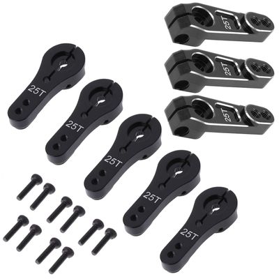 25T Aluminum Servo Horns M3 Threads Metal Steering Arm & 3Pcs Metal 25T Servo Horn 25 Teeth Steering Servo Arm M3 Threads